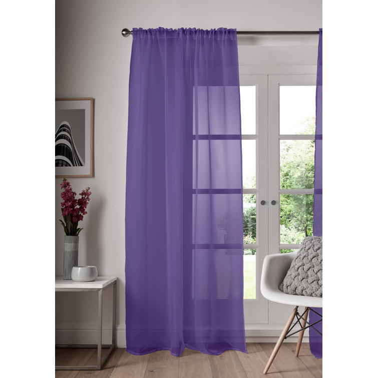 Ebern Designs Juliann Sheer Slot Top Curtain Panel & Reviews Wayfair